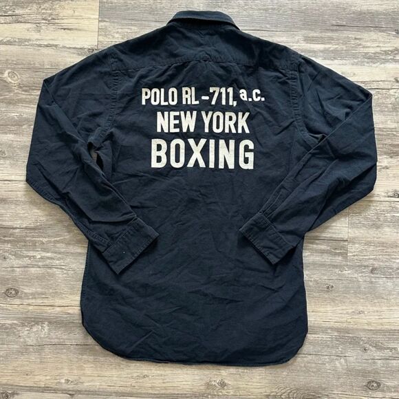 Polo Ralph Lauren NYC Boxing Club 67-69 Chain Stitched Button Shirt Size Small - Picture 4 of 6